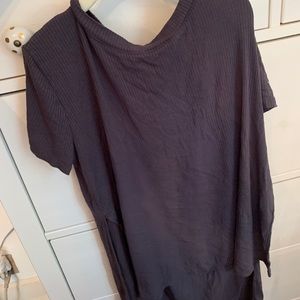 Grey Ribbed Tee
